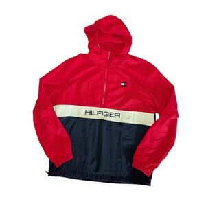 Tommy Hilfiger Women's Jackets, Classic Half-Zip Anorak Pullover Windbreaker, M